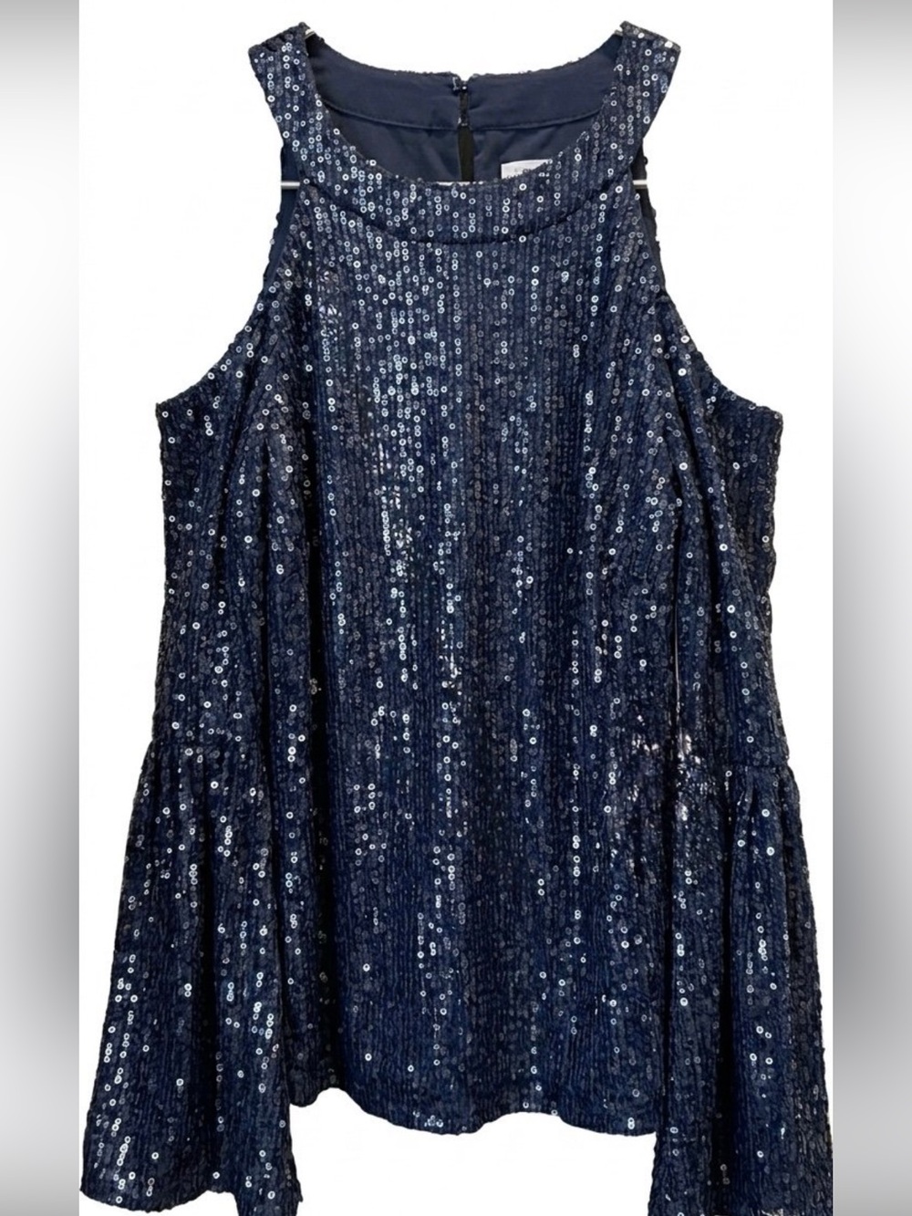 Sequin Cold-Shoulder / Long Sleeve/CeCe "Holiday Affair"